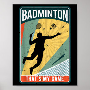 Affiche Badminton Comment Je Roule Vintage Que Mon Jeu