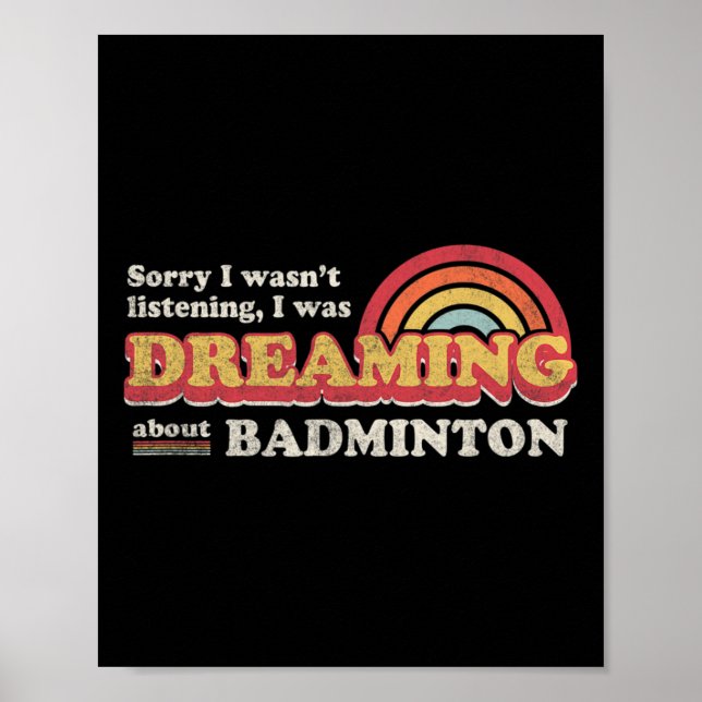 Affiche Badminton Design (Devant)