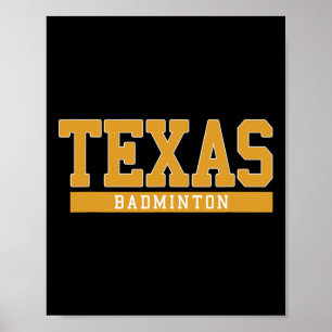 Affiche Badminton du Texas