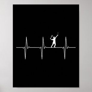Affiche Badminton Ecg fréquence de pulse de la navette
