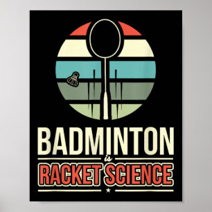 Affiche Badminton Est La Science Des Raquettes