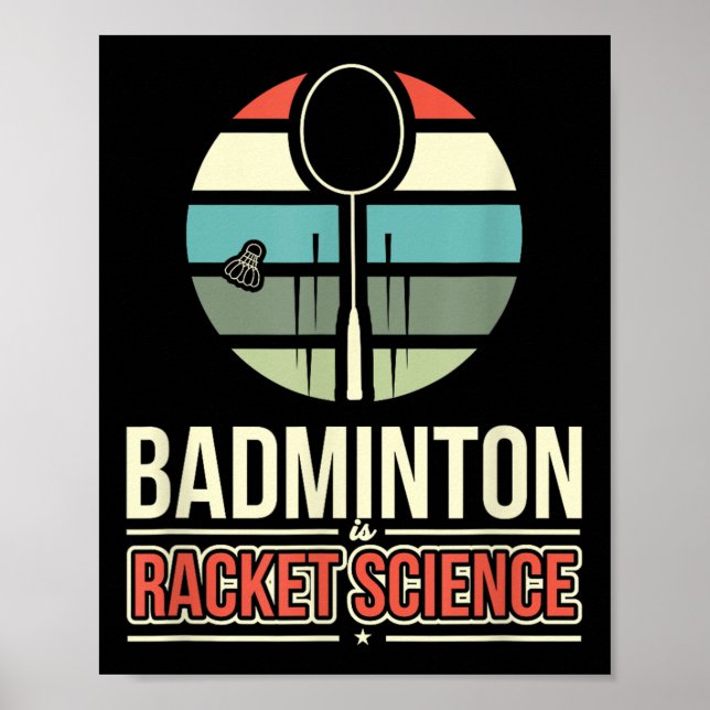 Affiche Badminton Est La Science Des Raquettes (Devant)