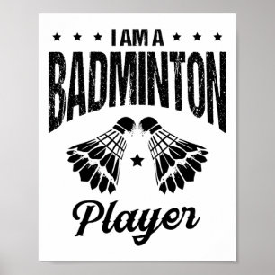 Affiche Badminton Est Ma Vie Badminton Player Shuttle