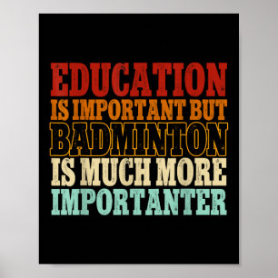 Affiche Badminton Est Une Navette Beaucoup Plus Importante