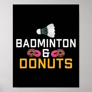 Affiche Badminton Et Amant De Donuts Badminton