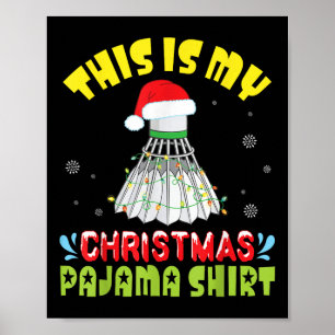 Affiche Badminton Et Costume De Père Noël Neige C'est Mon 