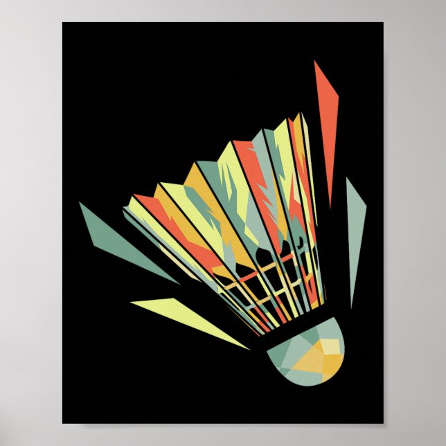 Affiche Badminton Et Navette (Devant)