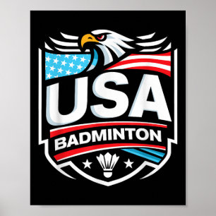 Affiche Badminton États-Unis 