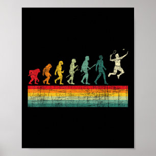 Affiche Badminton Evolution - Retro Sports Lover Shuttle