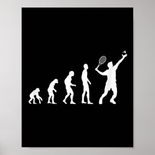 Affiche Badminton Evolution Shuttle amusant