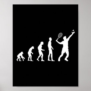 Affiche Badminton Evolution Shuttle amusant
