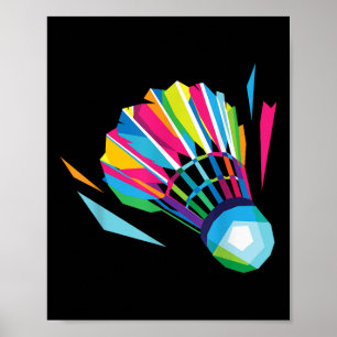 Affiche Badminton Game Shuttle Sport Badminton Pop Art
