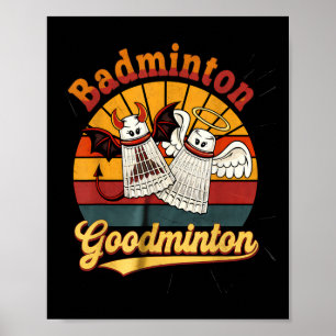 Affiche Badminton Goodminton Funny Sports Humour