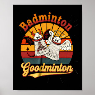 Affiche Badminton Goodminton Funny Sports Humour