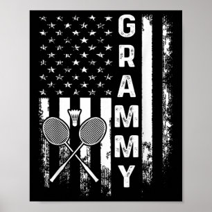 Affiche Badminton Grammy American Flag Vintage Christmas X