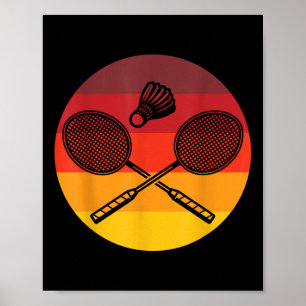 Affiche Badminton Graphic Badminton Player Navette Sports
