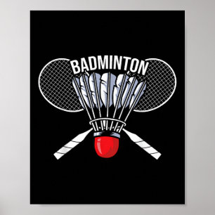 Affiche Badminton Graphic Badminton Player Navette Sports