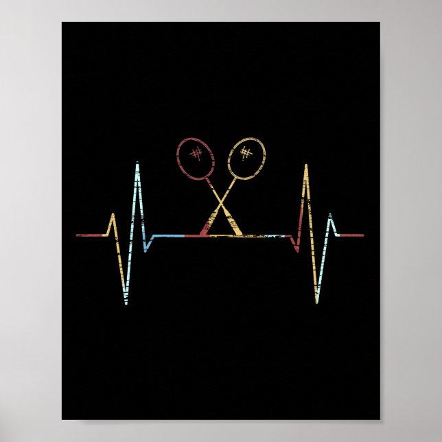 Affiche Badminton Heartbeat (Devant)