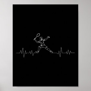 Affiche Badminton Heartbeat Navette Garçons Enfants Jeunes