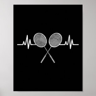 Affiche Badminton Heartbeat Sports amateurs Sporty Boys