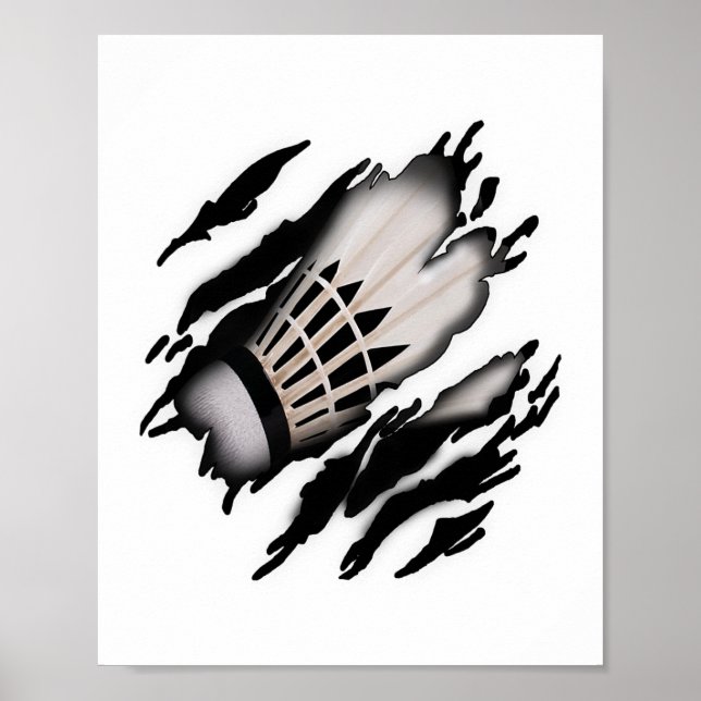 Affiche Badminton In Me Design (Devant)