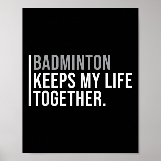 Affiche Badminton Is Calling Decline Accept Fun Saying  (Devant)