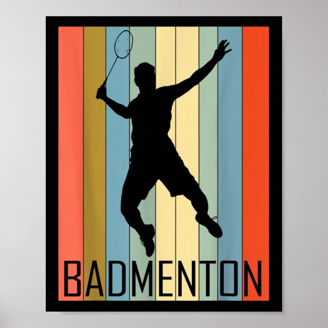 Affiche Badminton - Joueur de badminton  (Devant)