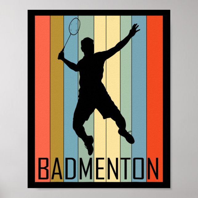 Affiche Badminton - Joueur de Badminton (Devant)