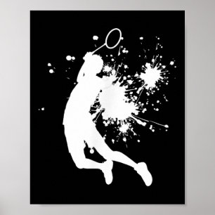 Affiche Badminton Joueur de badminton Hommes Squash Navett