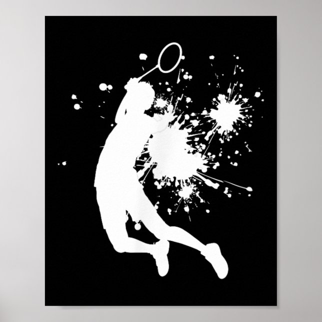 Affiche Badminton Joueur de badminton Hommes Squash Navett (Devant)