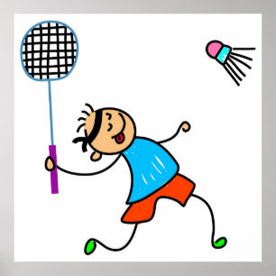 Affiche Badminton Kid