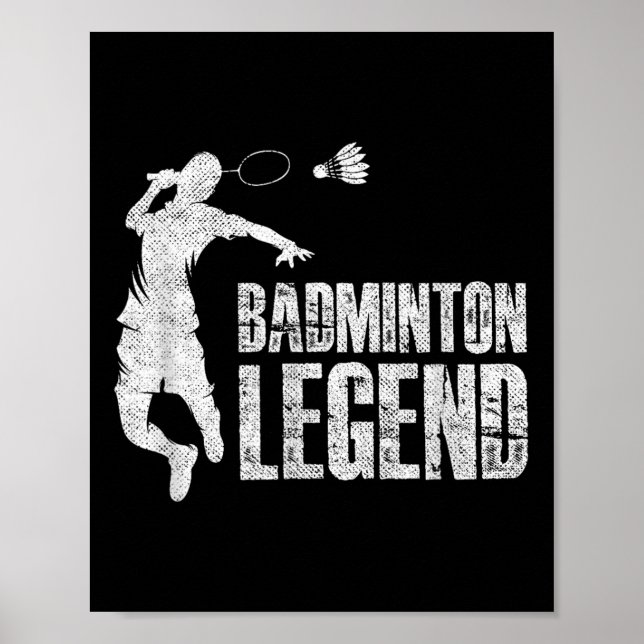 Affiche Badminton Legend _ Racket Shuttle _ Badminton Play (Devant)