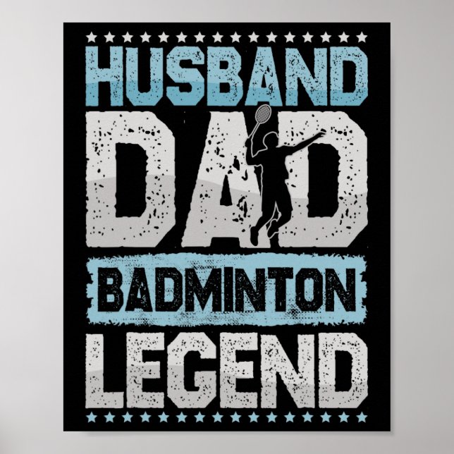 Affiche Badminton Legends Retro Shuttle Hommes's Badminto (Devant)