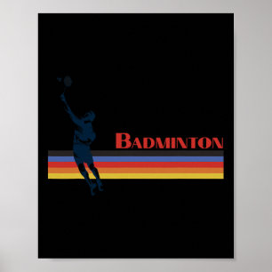Affiche Badminton les années 70 Rétro Et Fête Des Années 8