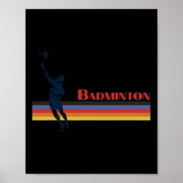 Affiche Badminton les années 70 Rétro Et Fête Des Années 8 (Devant)