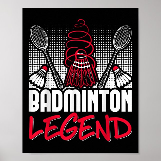 Affiche Badminton Living Legend Player Sport Shuttle (Devant)