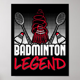 Affiche Badminton Living Legend Player Sport Shuttle