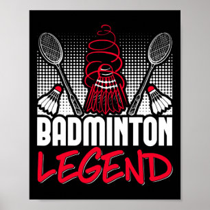 Affiche Badminton Living Legend Player Sport Shuttle