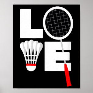 Affiche Badminton Love