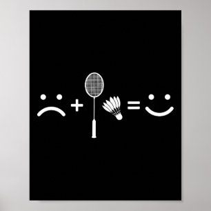 Affiche Badminton Love Happy Team Player Coach
