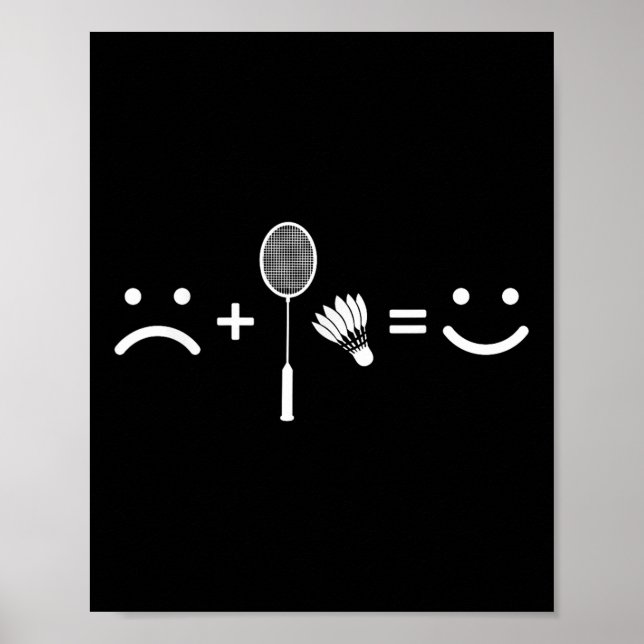 Affiche Badminton Love Happy Team Player Coach (Devant)