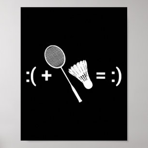 Affiche Badminton Love Shuttle Racquet Sport Badminton
