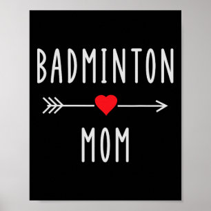 Affiche Badminton Maman Badminton Joueur Maman Cadeau Drôl