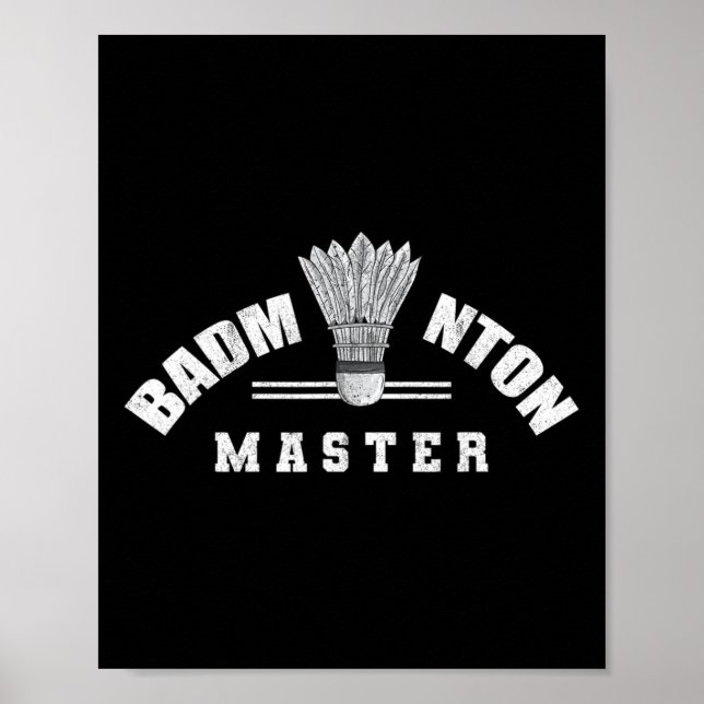 Affiche Badminton Master Shuttle Birdie Badminton (Devant)