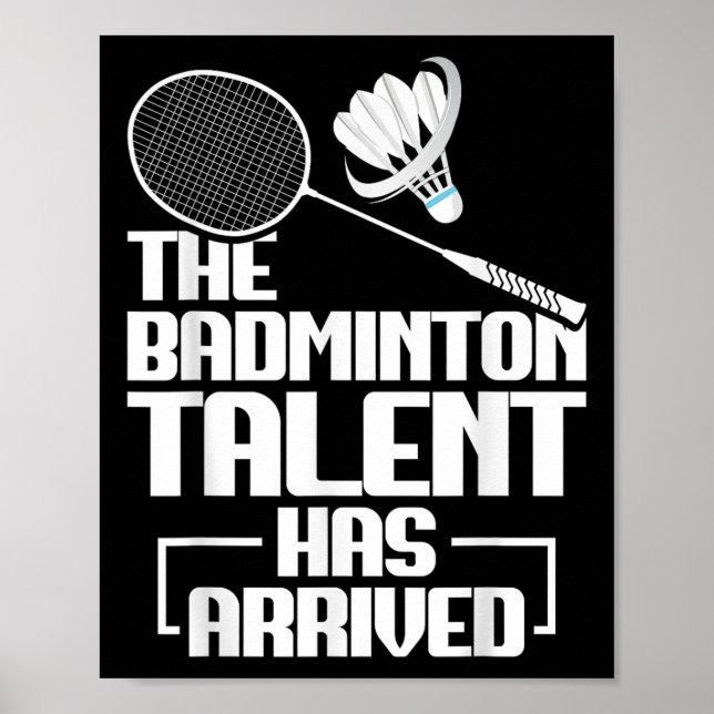 Affiche Badminton Match Talent Shuttle Player Badminton  (Devant)