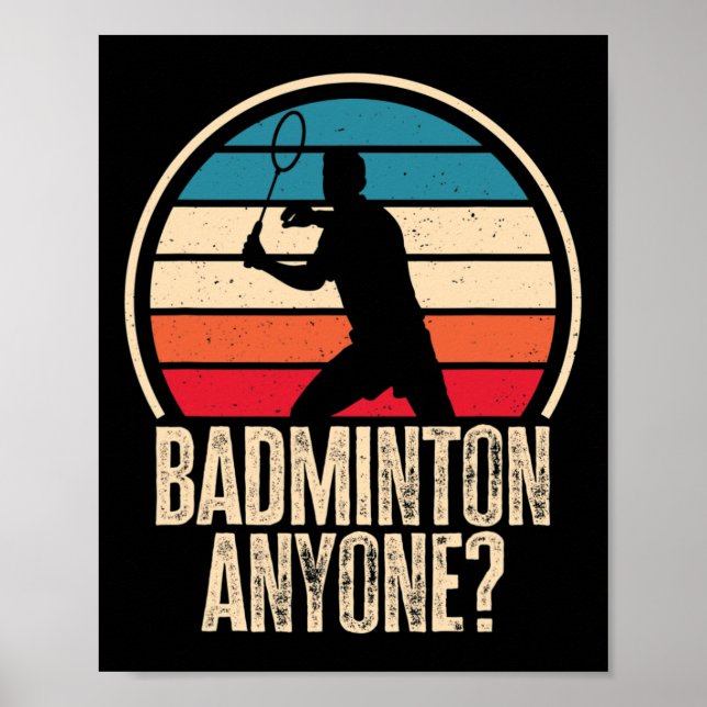Affiche Badminton N'Importe Qui Badminton Lover (Devant)