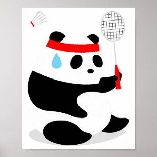 Affiche Badminton Panda se faire suer disparu
