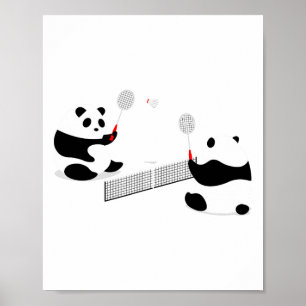 Affiche Badminton Panda Volley