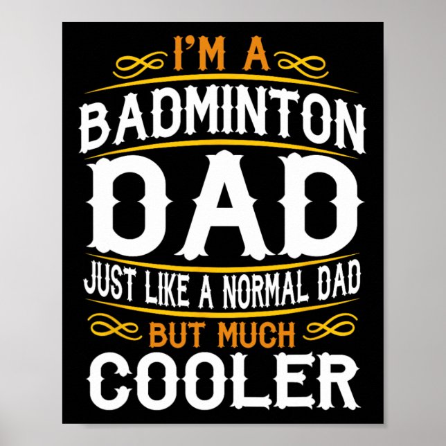 Affiche Badminton Papa (Devant)
