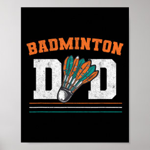 Affiche Badminton Papa Navette Père Hommes Badminton